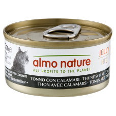 Вологий корм Almo Nature (Альмо Натюр) HFC Cat Jelly для котів шматочки в желе з тунцем та кальмаром