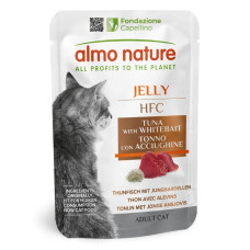 Вологий корм Almo Nature (Альмо Натюр) HFC Cat Jelly для котів шматочки в желе з тунцем і мальками