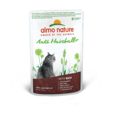 Вологий корм Almo Nature (Альмо Натюр) Holistic Functional Cat для виведення шерсті у котів шматочки в желе з яловичиною 