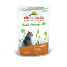 Вологий корм Almo Nature (Альмо Натюр) Holistic Functional Cat для виведення шерсті у котів шматочки в желе з куркою 