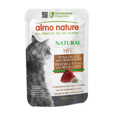Вологий корм Almo Nature (Альмо Натюр) HFC Cat Natural для котів шматочки в соусі з тунцем та мальками
