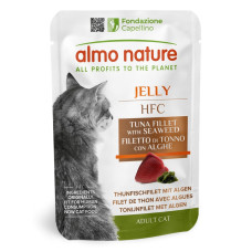 Вологий корм Almo Nature (Альмо Натюр) HFC Cat Jelly для котів шматочки в желе з філе тунця та водоростями