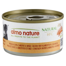 Вологий корм Almo Nature (Альмо Натюр) HFC Dog Natural для собак шматочки в соусі з куркою, морквою та рисом