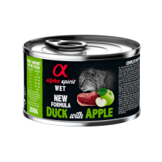 Вологий корм Alpha Spirit (Альфа Спіріт) Duck with Green Apple для котів з качкою та яблуками