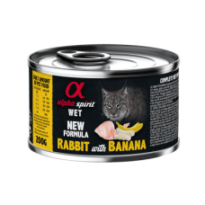 Вологий корм Alpha Spirit (Альфа Спіріт) Rabbit with Banana для котів з кроликом та бананами