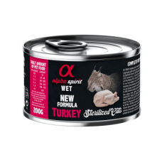 Вологий корм Alpha Spirit (Альфа Спіріт) Turkey Sterilized Cat для стерилізованих котів з індичкою