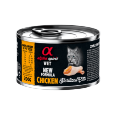 Вологий корм Alpha Spirit (Альфа Спіріт) Chicken Sterilized Cat для стерилізованих котів з куркою