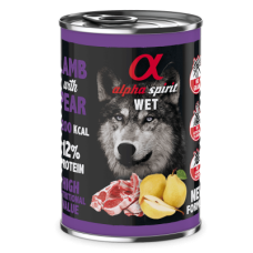 Вологий корм Alpha Spirit (Альфа Спіріт) Lamb with Pear для собак з ягнятиною та грушами