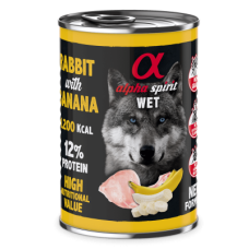Вологий корм Alpha Spirit (Альфа Спіріт) Rabbit with Banana для собак з кроликом та бананами