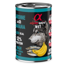 Вологий корм Alpha Spirit (Альфа Спіріт) Sardine with Banana для собак з сардиною та бананами