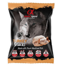 Ласощі напіввологі Alpha Spirit (Альфа Спіріт) DOG Snacks Turkey для собак кубики з індичкою