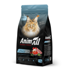 Сухий корм AnimAll (АнімАлл) Adult Cat для дорослих котів з лососем, білою рибою та свіжою індичкою