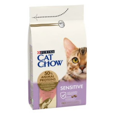 Сухий корм Cat Chow (Кет Чау) Sensitive для котів з чутливим травленням лосось 