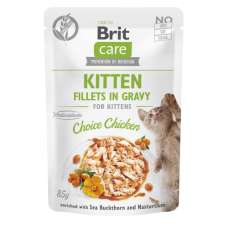 Вологий корм Brit Care (Бріт Кеа) Kitten Fillets in Gravy для кошенят філе в соусі з куркою