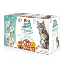 Набір вологого корму Brit Care (Бріт Кеа) Cat Sterilized Fillets In Gravy Box для стерилізованих котів філе в соусі