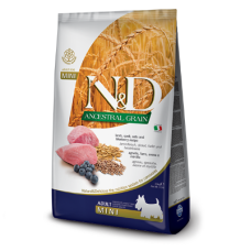 Cухий корм Farmina (Фарміна) N&D Low Grain Adult Mini для собак дрібних порід з ягням та чорницею 