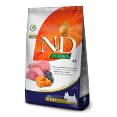 Сухий корм Farmina (Фарміна) N&D Grain Free Pumpkin Adult Mini для собак дрібних порід з ягням, гарбузом та чорницею