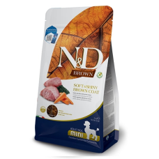 Сухий корм Farmina (Фарміна) N&D Grain Free Brown Adult Mini для собак дрібних порід з коричневою шерстю з ягням, спіруліною та морквою