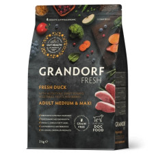Сухий корм Grandorf (Грандорф) Fresh Duck & Sweet Potato Adult Dog Medium & Maxi для собак середніх та великих порід з качкою та бататом
