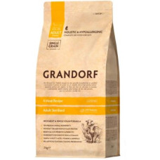 Сухий корм Grandorf (Грандорф) Cat Adult Sterilised 4 Meat Recipe для стерилізованих котів з 4-ма видами м'яса 