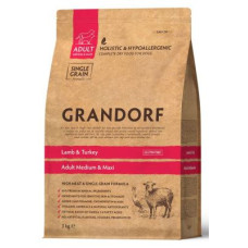 Сухий корм Grandorf (Грандорф) Dog Adult Medium Maxi Lamb & Turkey для собак середніх та великих порід з ягням та індичкою