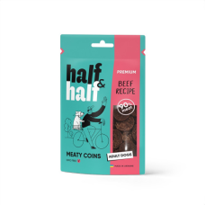 Ласощі Half&Half (Халф енд Халф) Meaty Coins Adult для собак м'ясні монетки з яловичиною