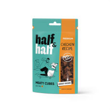 Ласощі Half&Half (Халф енд Халф) Meaty Cubes Adult для собак м'ясні кубики з куркою