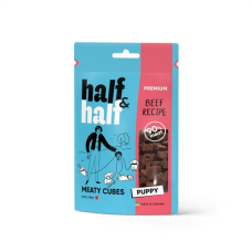 Ласощі Half&Half (Халф енд Халф) Meaty Cubes Puppy для цуценят м'ясні кубики з яловичиною
