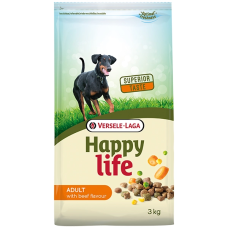 Сухий корм Happy Life (Хепі Лайф) Adult with Beef flavouring для собак з яловичиною