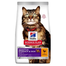 Сухий корм Hill's (Хіллс) Science Plan Adult Sensitive Stomach & Skin для котів із чутливим травленням та шкірою з куркою 