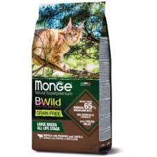 Сухий корм Monge (Монж) Cat BWild Grain Free Buffalo Large Breeds All Life Stages для котів великих порід з м'яса буйвола