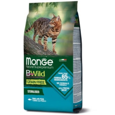Сухий корм Monge (Монж) Cat BWild Grain Free Tuna Sterilized Adult для стерилізованих котів з тунцем