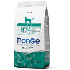 Сухий корм Monge (Монж) Cat Hairball для виведення грудочок шерсті у котів з куркою 