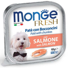 Вологий корм Monge (Монж) Dog Fresh для собак паштет з лососем