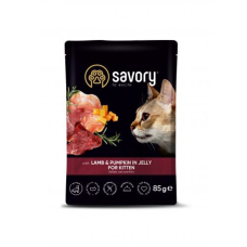 Вологий корм Savory (Сейворі) Lamb & Pumpkin in Jelly for Kitten для кошенят ягня з гарбузом у желе