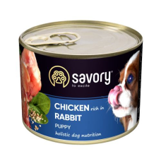 Вологий корм Savory (Сейворi) Puppy Chicken & Rabbit для цуценят з кроликом та куркою