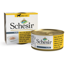 Вологий корм Schesir (Шезір) Chicken Ham для собак з курячим філе та шинкою шматочки в желе