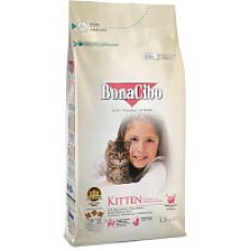 Сухий корм BonaCibo (БонаСібо) Kitten для кошенят з м'ясом курки, анчоусами та рисом 