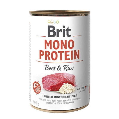 Вологий корм Brit (Бріт) Mono Protein Beef & Rice для собак з яловичиною та рисом