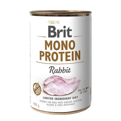 Вологий корм Brit (Бріт) Mono Protein Rabbit для собак з кроликом