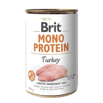 Вологий корм Brit (Бріт) Mono Protein Turkey для собак з індичкою
