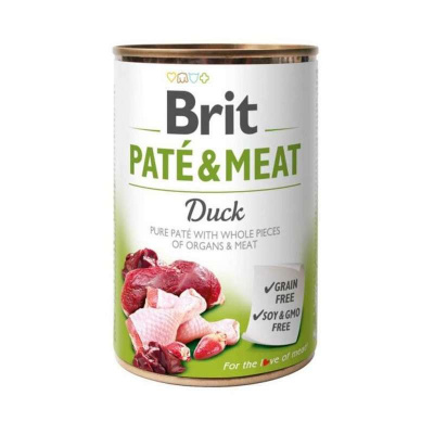 Вологий корм Brit (Бріт) Pate & Meat Duck для собак з качкою