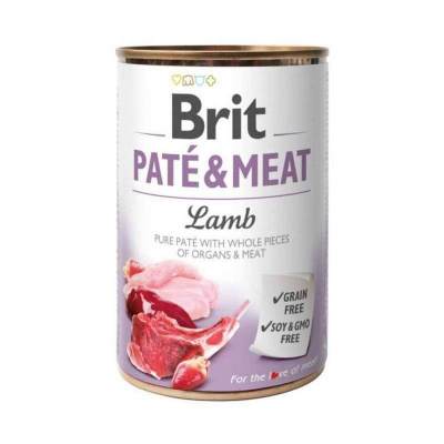 Вологий корм Brit (Бріт) Pate & Meat Lamb для собак з ягням
