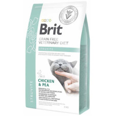Сухий корм Brit GF VetDiet (Бріт ВетДієт) Cat Struvite для котів при сечокам'яній хворобі з куркою та горохом