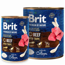Вологий корм Brit Premium (Бріт Преміум) by Nature Beef with Tripe для собак з яловичиною та тельбухами 