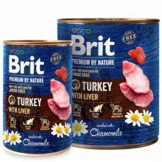 Вологий корм Brit Premium (Бріт Преміум) by Nature Turkey with Liver для собак з індичкою та печінкою