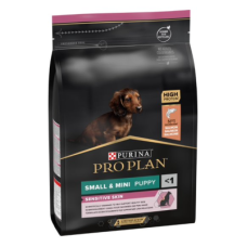 Cухий корм Purina Pro Plan (Пуріна Про План) Puppy Small & Mini Sensitive Skin для цуценят дрібних порід з чутливою шкірою з лососем