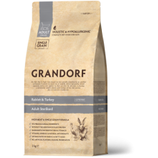 Сухий корм Grandorf (Грандорф) Cat Adult Sterilised Rabbit & Turkey для стерилізованих, літніх або схильних до повноти котів з кроликом та індичкою