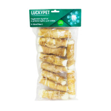 Ласощі Lucky Pet (Лакі Пет) для собак трубочка рулетик №4 з м'ясом курки 9-10 см