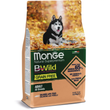Сухий корм Monge (Монж) Dog BWild Grain Free Salmon & Peas Adult All Breeds для собак з лососем та горохом